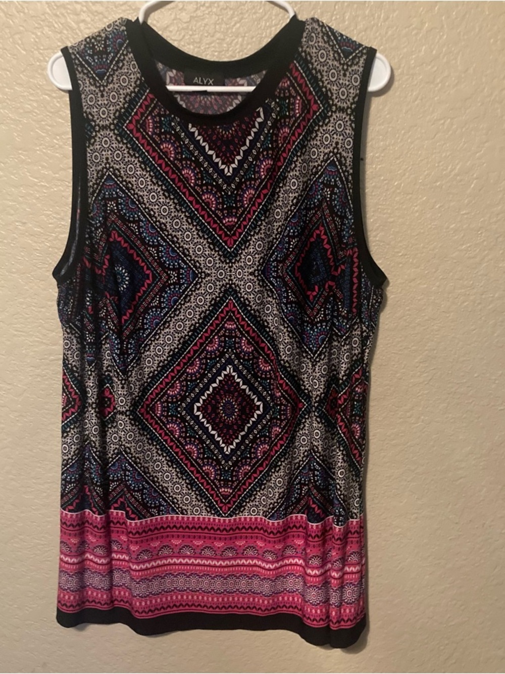 Alyx Blouse Women’s 3X Made USA Black  Boho Chic Southwestern Business Casual